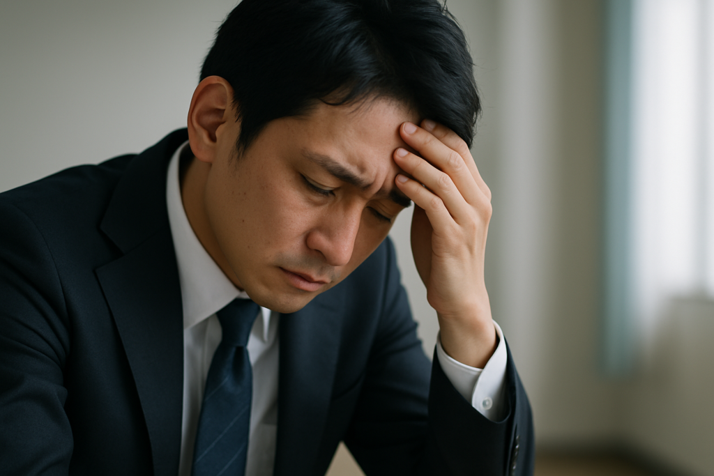 悩んでる男性