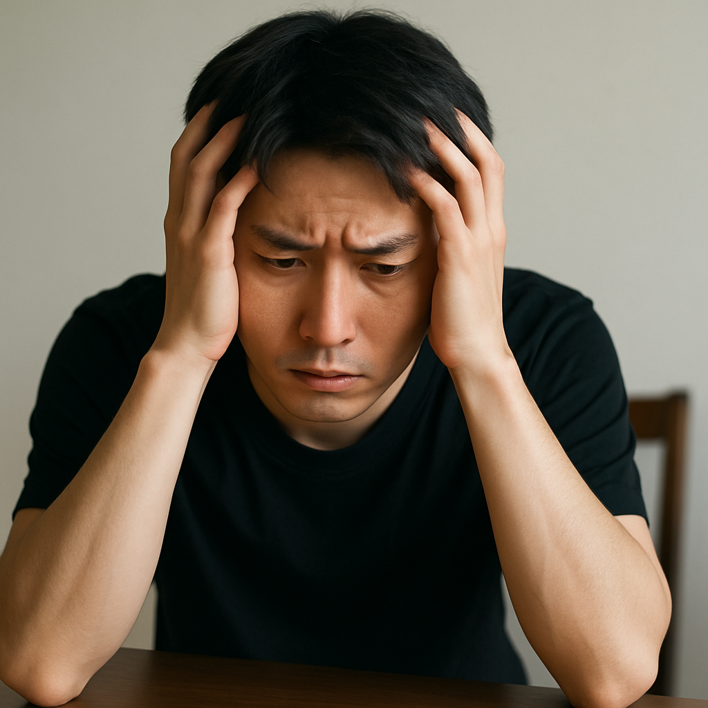 悩んでる男性