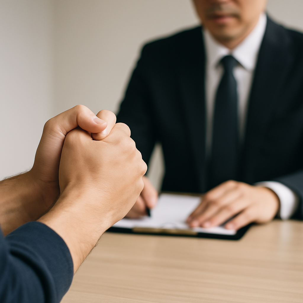 弁護士に相談している様子