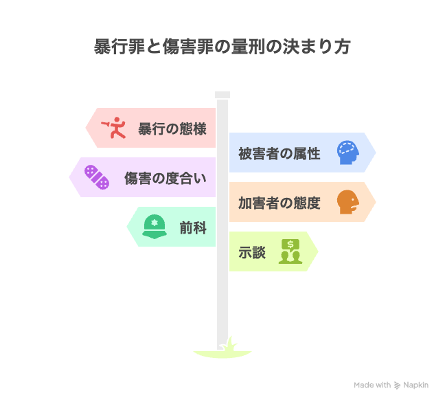暴行罪と傷害罪の量刑の決まり方