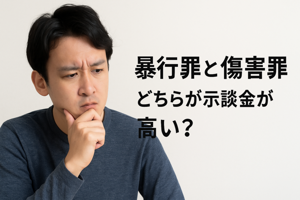 暴行罪と傷害罪どちらが示談金が高い?